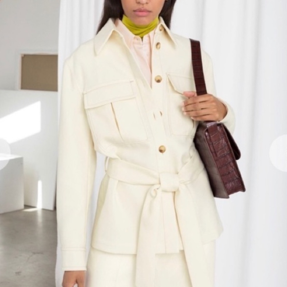 & other stories Belted Workwear Shirt Jacket Shacket